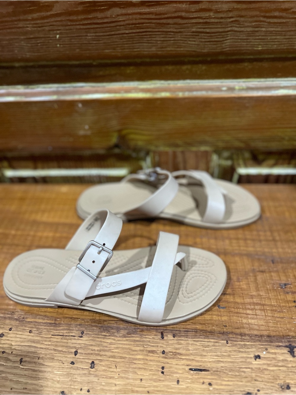 CROCS Women’s Beige Sandals - Picture 7 of 9